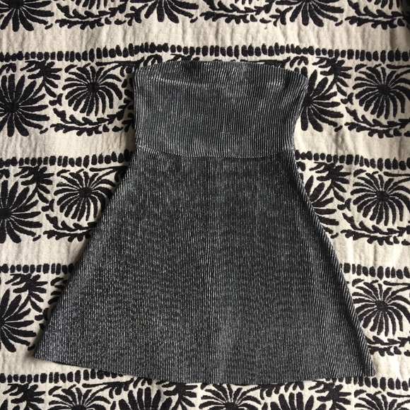 Silver lamé strapless minidress - Picture 1 of 5